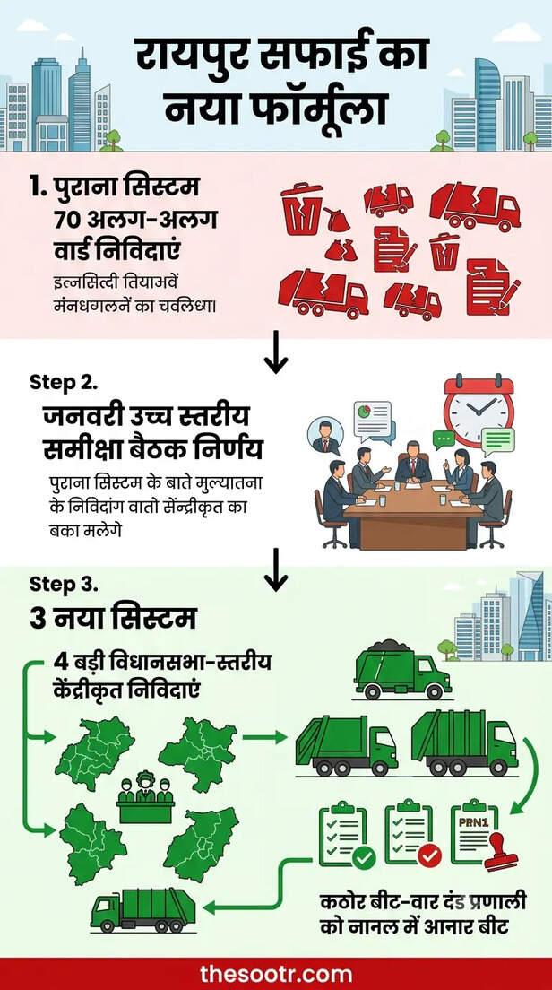 रायपुर सफाई का नया फॉर्मूला