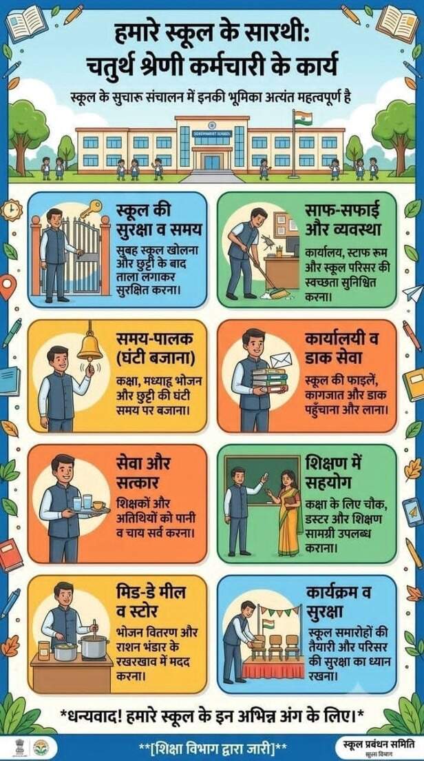 job of forth grade employee in education dept