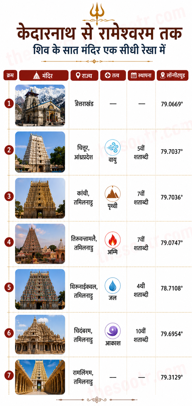Shiv Temples In Straight Line