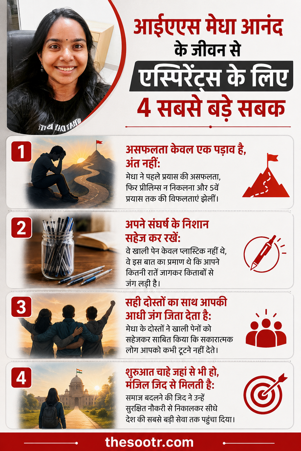 5 बार असफल, छठे प्रयास में AIR 13, मेधा आनंद बनीं IAS
