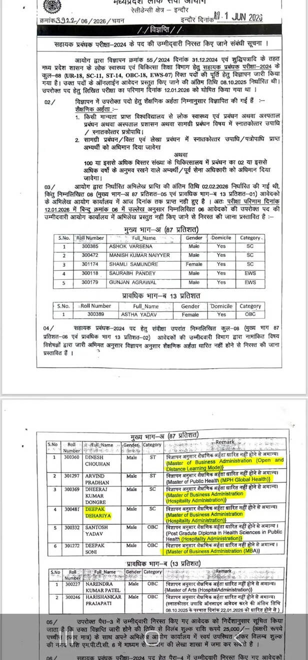 mppsc assiatant manager bharti