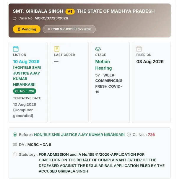 गिरिबाला की सुनवाई