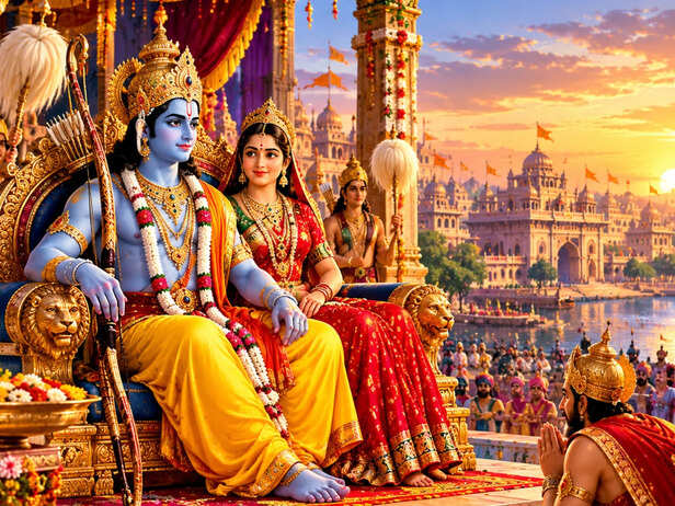 Ancient Indian People in a Marketplace