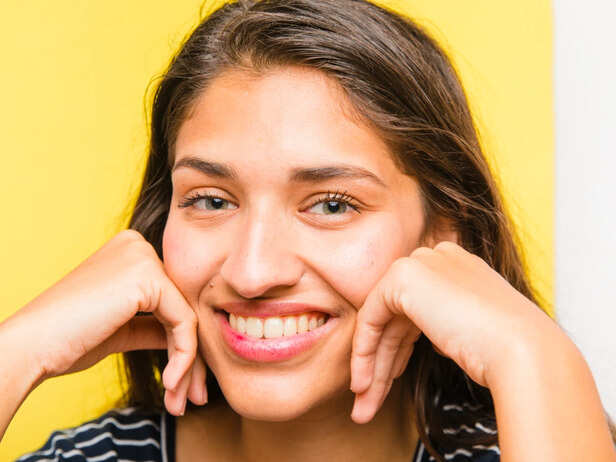 Close-up of healthy and inflamed gums