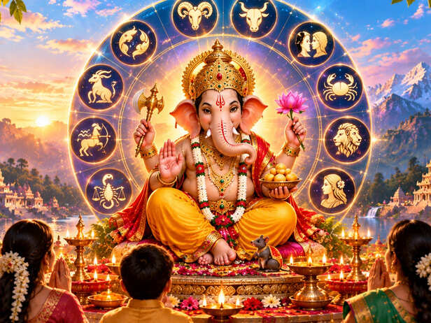 Ganesh Ji Blessing Aries With Courage