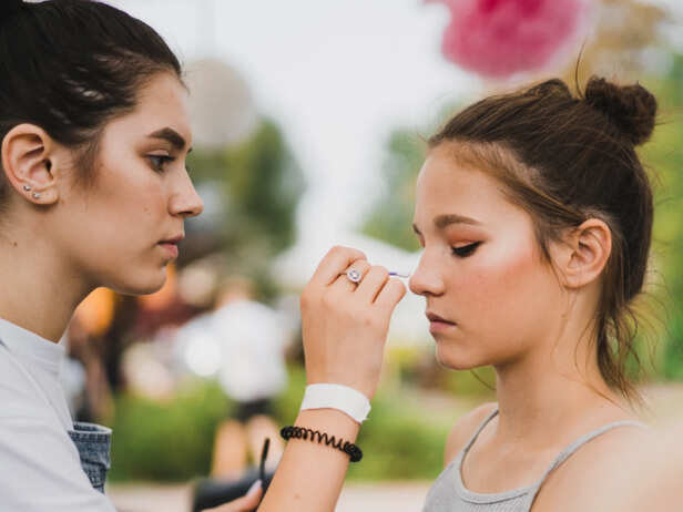 Makeup and sweating during celebrations