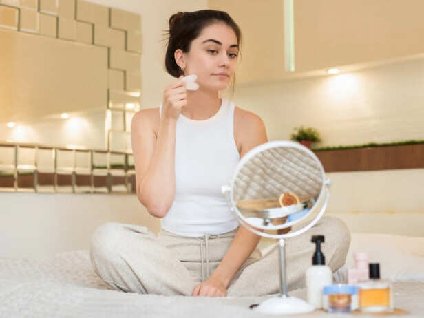 Removing makeup before bed 