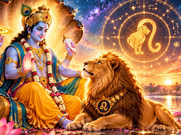 Leo Zodiac Sign With Lord Vishnu Blessings