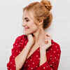 Festive hairstyle with gentle hair tying
