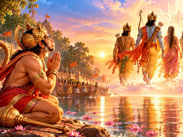 Hanuman after Lord Ram returned to his divine abode