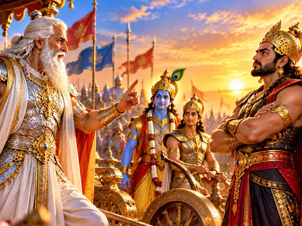 Bhishma Warns Duryodhana on the Battlefield