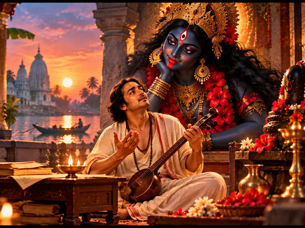 Maa Kali in a Traditional Bengali Setting