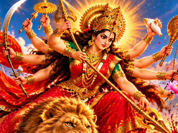 Maa Durga Defeating Mahishasura