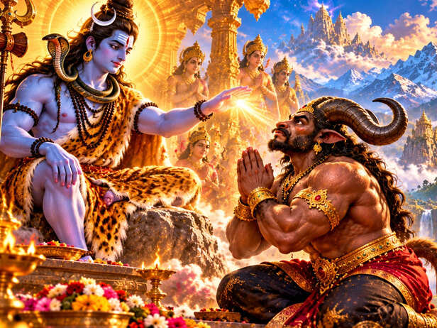 Mahishasura Receiving a Divine Boon