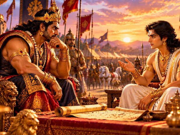 Duryodhana Meets Sahadeva Before the War