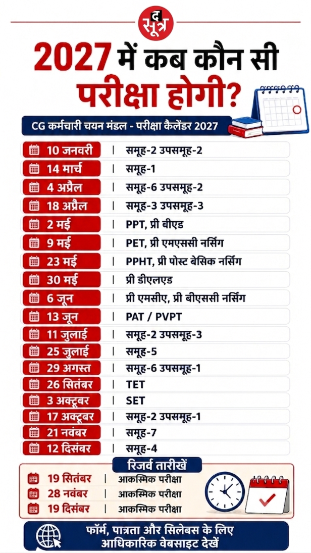 2027 Exam Calendar