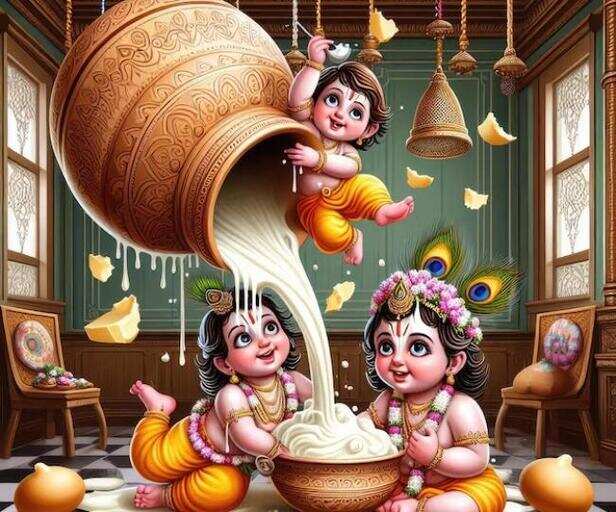 क्या आप जानते हैं माखन चोरी का अद्भुत रहस्य, खाने से ज्यादा उसे जमीन पर  क्यों बिखेरते थे श्रीकृष्ण? - krishnas makhan chori leela why he scattered  butter