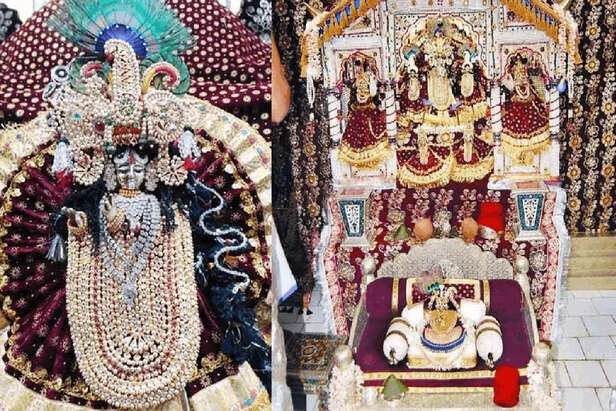विदिशा में 338 साल से हो रही गुप्त पूजा, आज सुबह 5 बजे खुले पट, उमड़ पड़े  श्रद्धालु | Mangala Aarti Held At Radha Rani Temple In Nandwana Vidisha