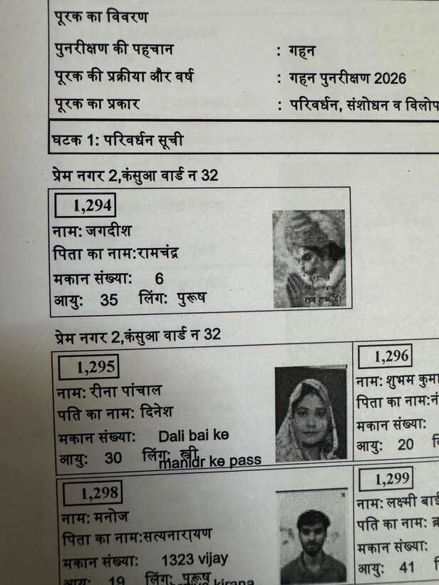 वोटर लिस्ट में 'बालाजी जी' की फोटो