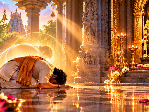 Devotion Beneath the Golden Shrine