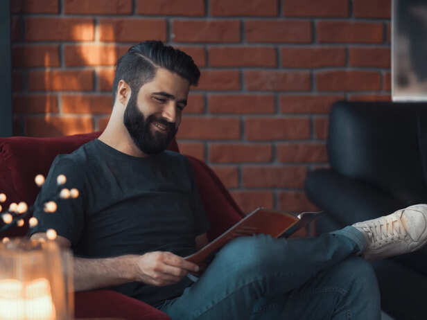 Husband Sitting Quietly After Work