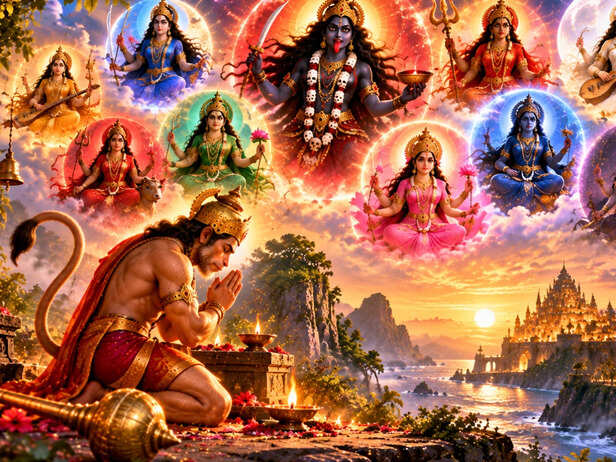 Hanuman Beneath the Divine Assembly