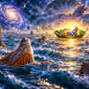 Markandeya Wanders Through the Pralaya Waters