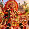 Kerala Temple Festival at Sunset
