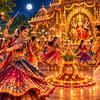 Vibrant Navratri Garba Under the Moonlight