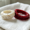 Ivory and Red Bangles
