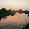 River Dusk Serenity