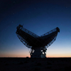 Desert Radio Telescope Silhouette