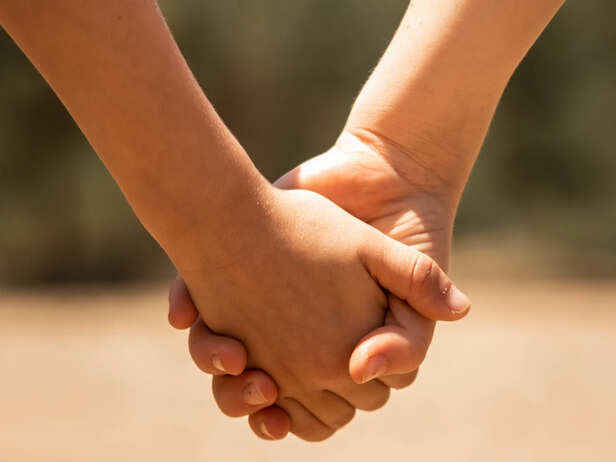 Holding hands