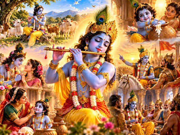 Krishna’s Cosmic Life Collage