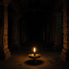 Temple's Dimly Lit Corridor