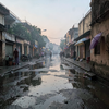 Rain-Washed Dusk Street Scene