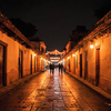 Old Indian City Lane at Night