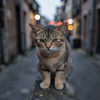 Cat on Alley Ledge