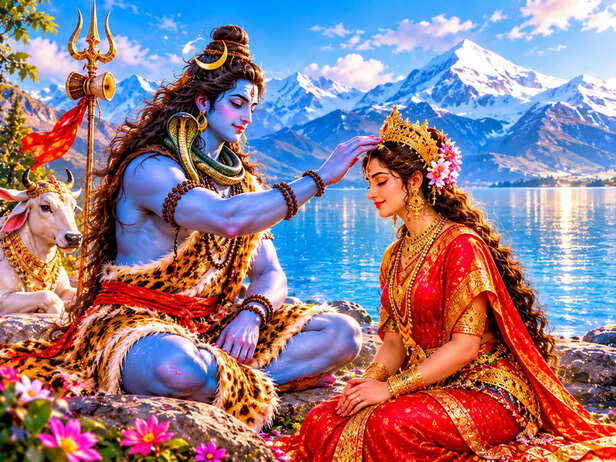 Shiva and Parvati’s Himalayan Blessing