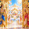 Jaya and Vijaya Guard the Gates of Vaikuntha