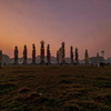 Dusk Effigies at Delhi Maidan