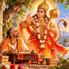 Tulsidas and Hanuman at Golden Hour