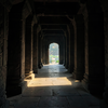 Temple Dawn Light Corridor
