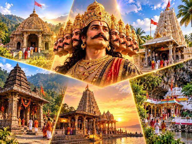 Ravana Amidst Sacred Temples