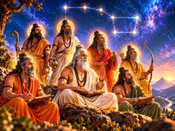 Saptarishis Beneath the Cosmic Constellation