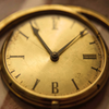 Brass Clock Timepiece Detail