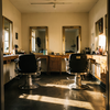 Golden Hour Barbershop Stillness
