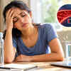 Exhausted Woman with Hydration Reminder