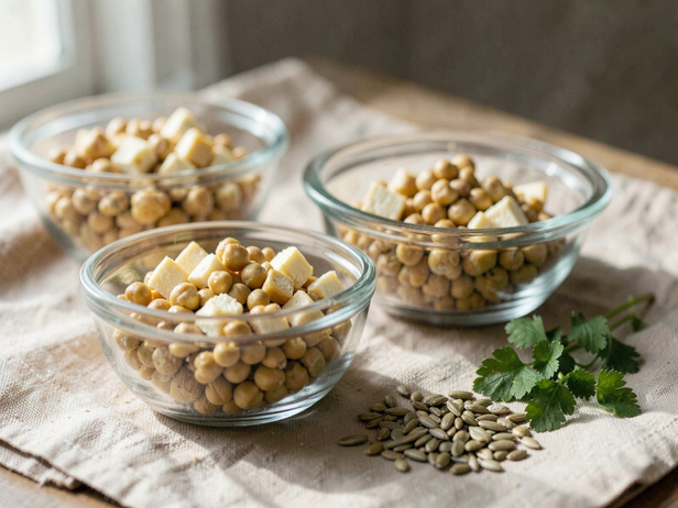 Chickpeas, Paneer, Seeds