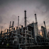 Industrial Substation at Dusk